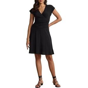 Black Ella Dress by Velvet by Graham & Spencer Luxury Petite XS 100% Cotton